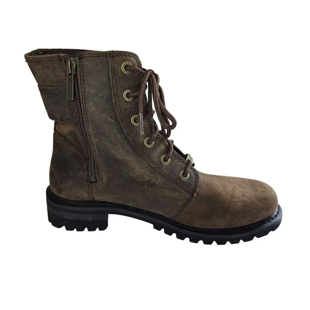 Harley-Davidson Women's SYLEWOOD Brown Combat Motorcycle Boot Size‎ 11